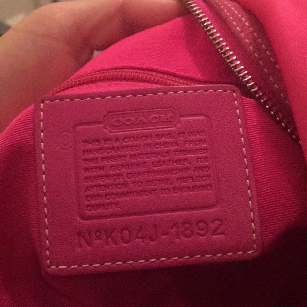 Pink coach bag